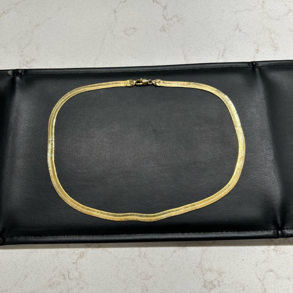 Gold plated Herringbone necklace